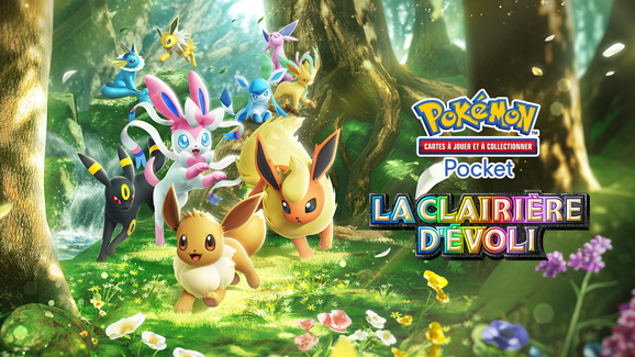 Le taux d’adorabilité va grimper dans le JCC Pokémon Pocket avec la nouvelle extension, La Clairière d’Évoli
